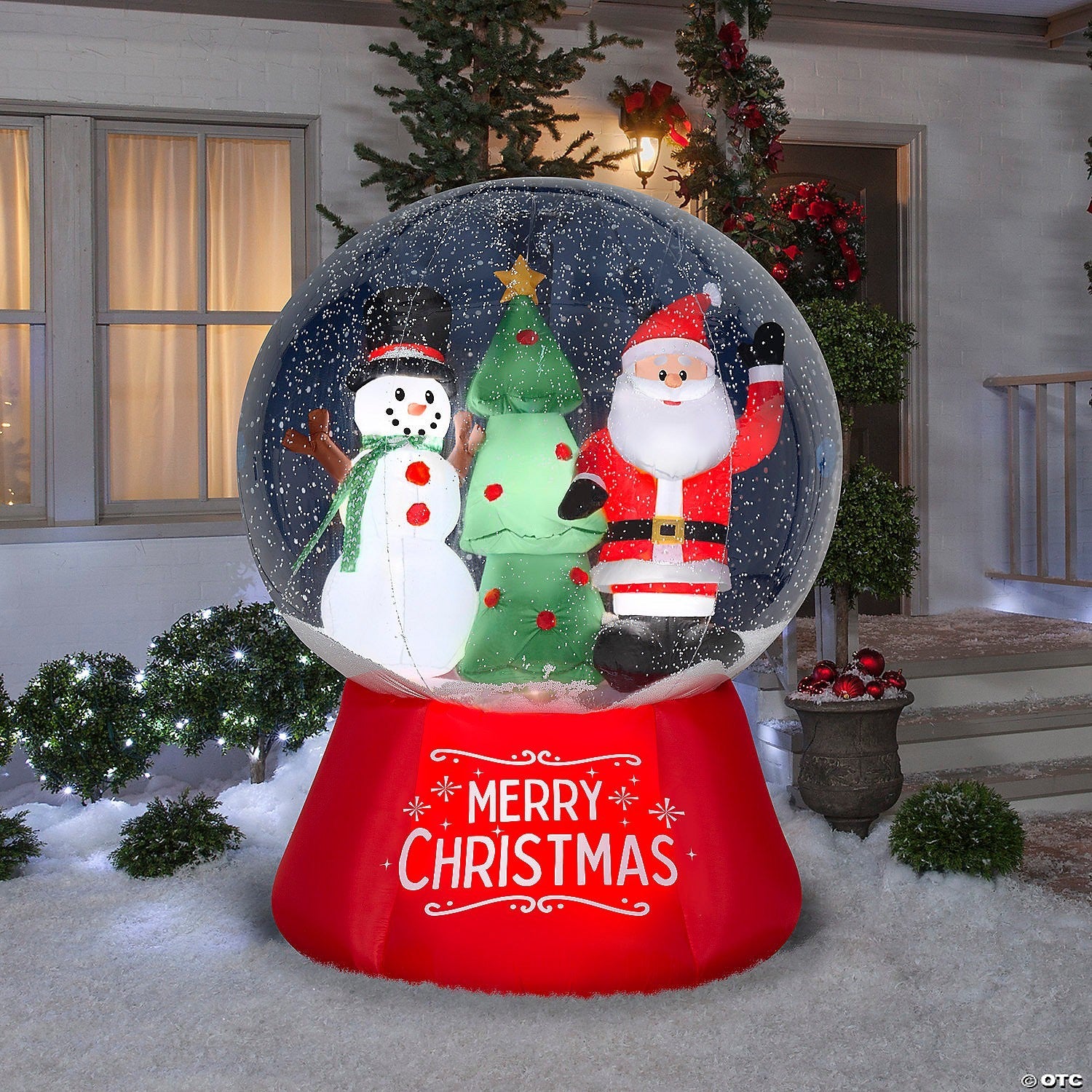 6 Ft Animated Santa Snow Globe Christmas Inflatable Outdoor Yard Decor Lighted