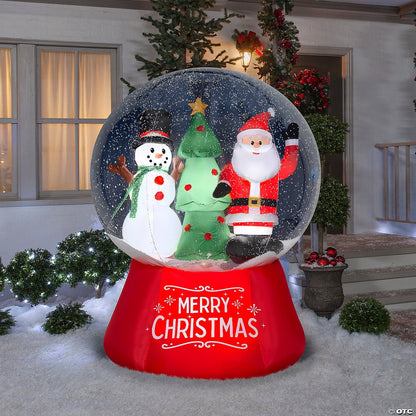 6 Ft Animated Santa Snow Globe Christmas Inflatable Outdoor Yard Decor Lighted