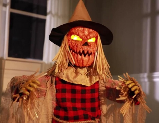 See Video! 36" Twitching Scarecrow Animated Halloween Haunted Prop Decor Outdoor