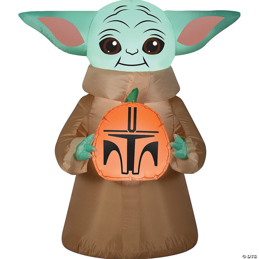 42" Grogu Mandalorian Inflatable Outdoor Halloween Yard Decor Airblown Star Wars
