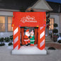 7 Ft Animated Mr & Mrs Claus Porch Swing Christmas Inflatable Outdoor Yard Decor