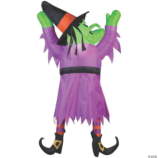 60" Hanging Witch Inflatable Outdoor Halloween Yard Decoration Airblown Prop