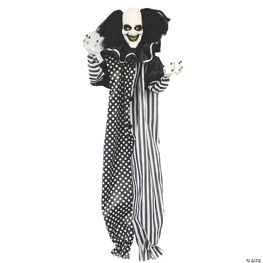 47" Hanging Killer Clown Animated Halloween Decor Outdoor Haunt Yard Prop Circus