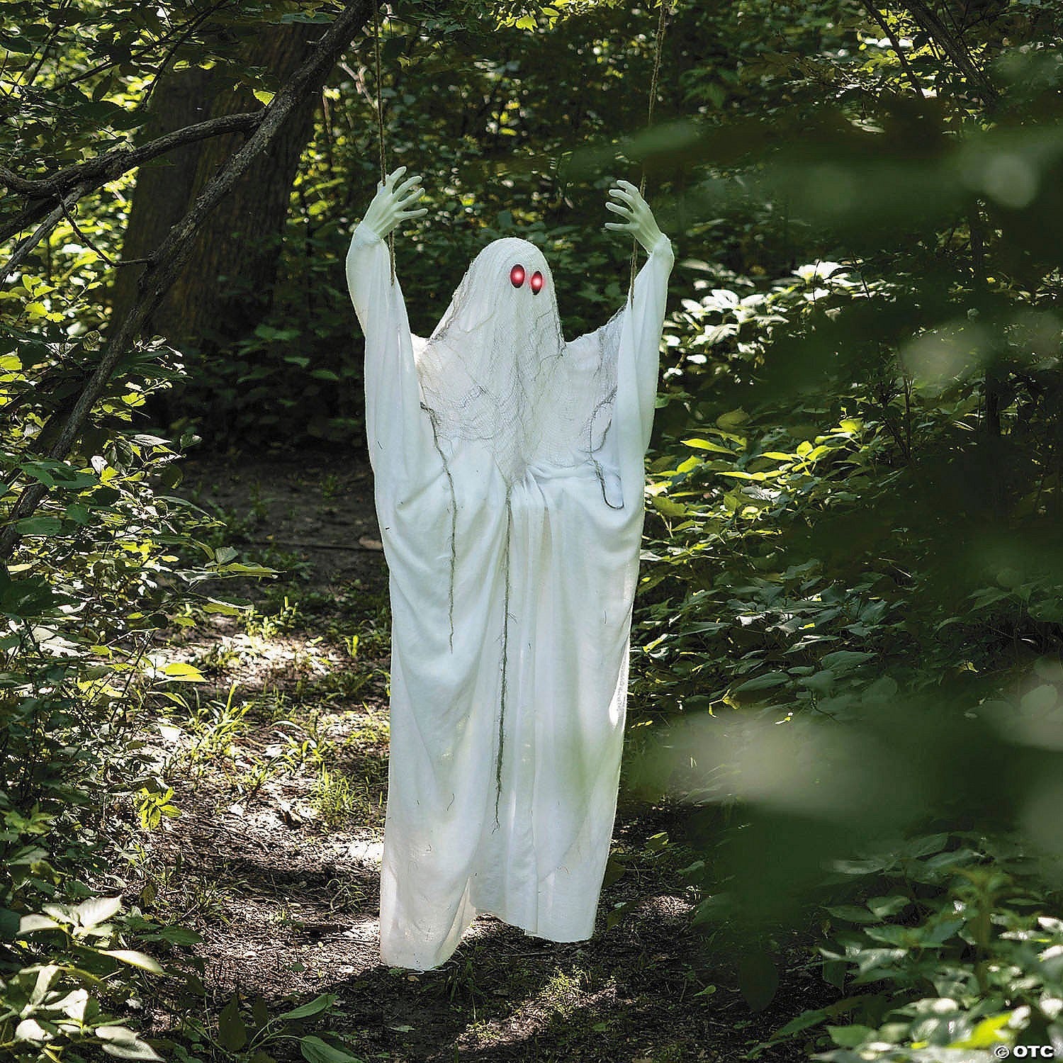 LifeSize 5 Ft Lighted Spirit Ghost on Swing Halloween Decoration Haunt Prop 2025