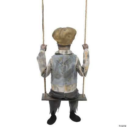 5Ft Swinging Skeleton Boy Evil Doll Ghost Animated Halloween Spirit Haunted Prop