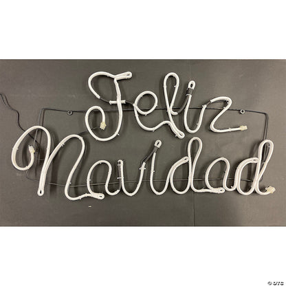 20" LED Lighted Feliz Navidad Merry Christmas Wall Decoration Home Window Lights