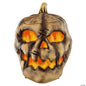 See Video! 10" Flaming Burlap Pumpkin Animated Halloween Decoration Haunt Prop