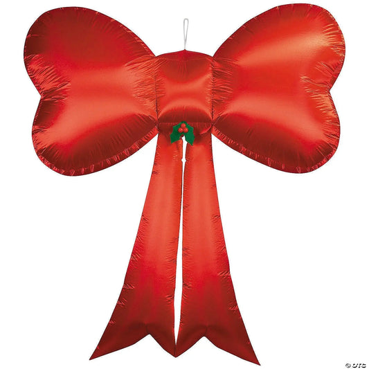 8 Ft GIANT Red Sequin Lighted Bow Inflatable