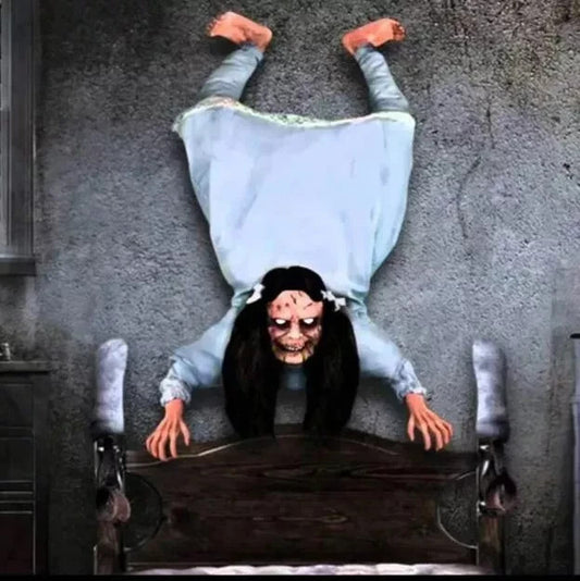 Exorcist Possessed Girl Evil Animatronic Halloween Animated Haunt House Prop
