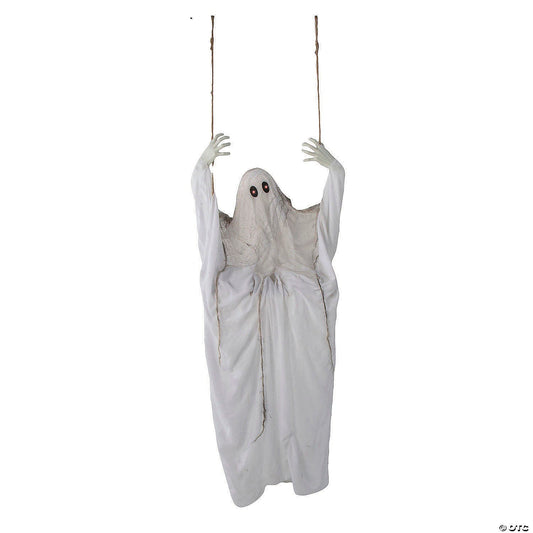 LifeSize 5 Ft Lighted Spirit Ghost on Swing Halloween Decoration Haunt Prop 2025