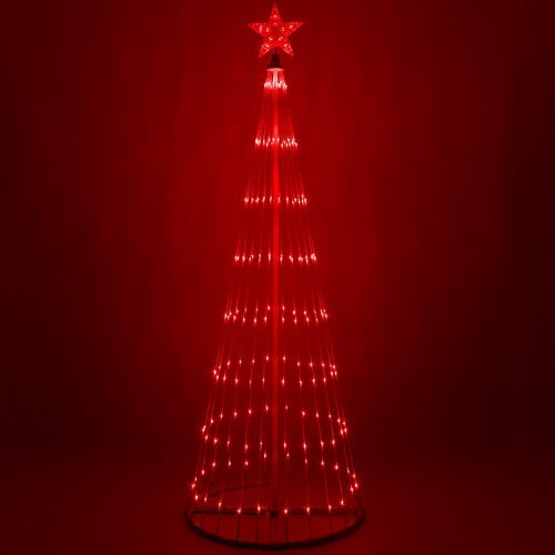 4' 6' 9' 12' Red Animated LightShow Cone Tree Christmas Outdoor Yard LED 14 Mode