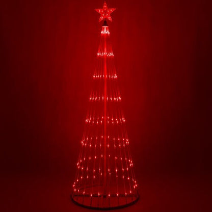 4' 6' 9' 12' Red Animated LightShow Cone Tree Christmas Outdoor Yard LED 14 Mode