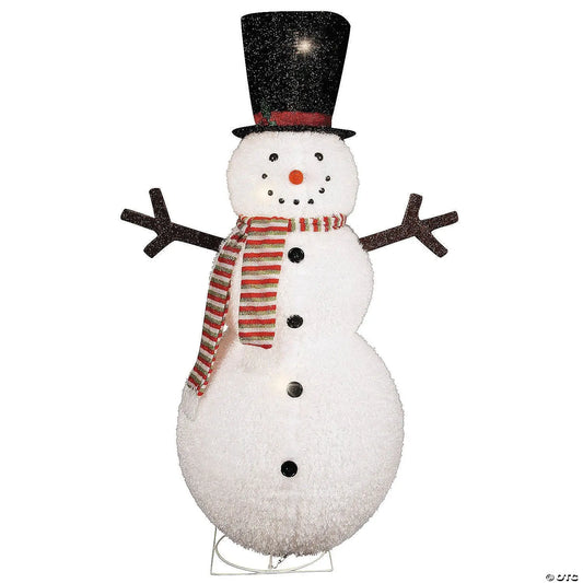 5 Ft Lighted Standing Snowman Christmas Yard Decoration