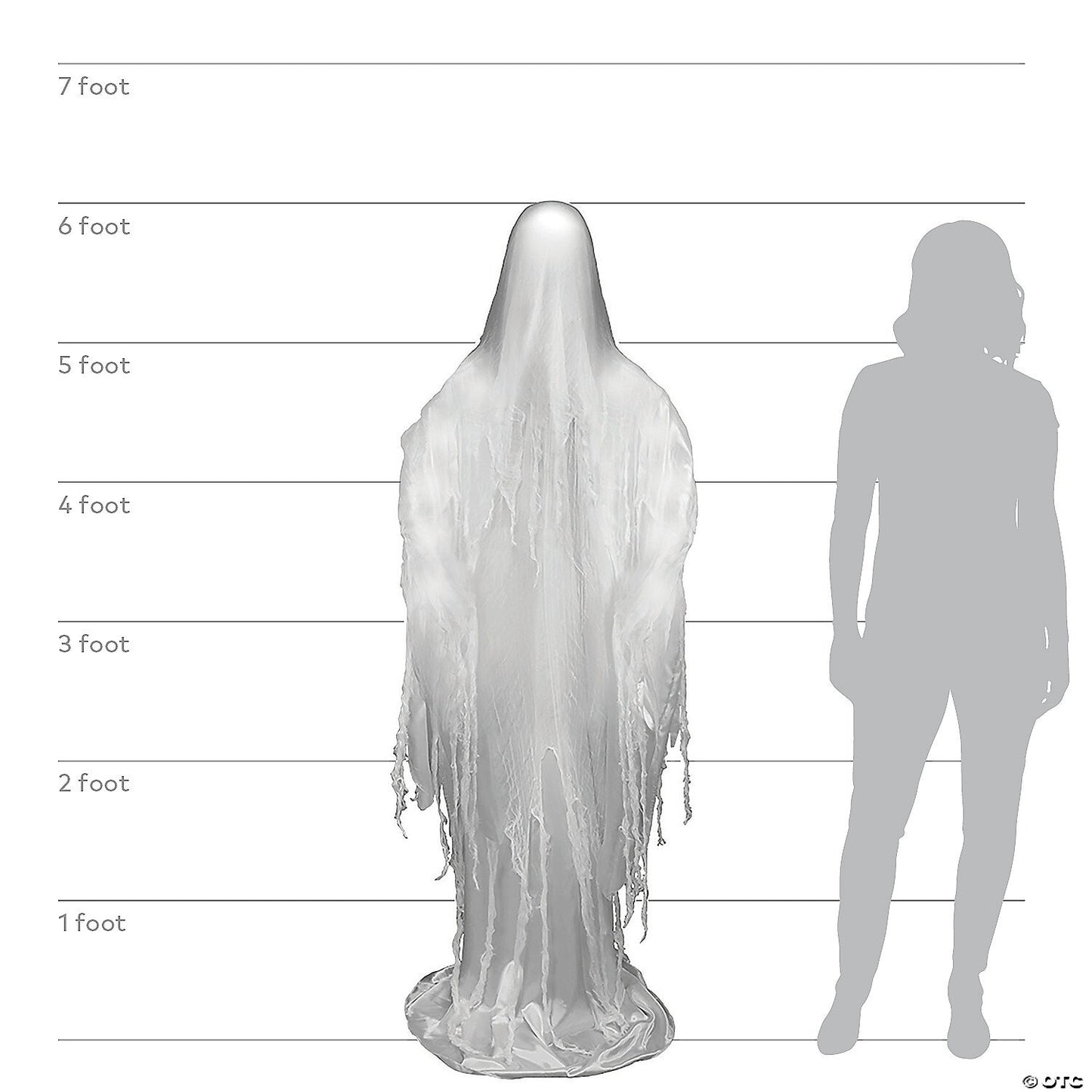 LifeSize 6' Rising Ghost Animated Halloween Haunted Grave Prop Yard Animatronic