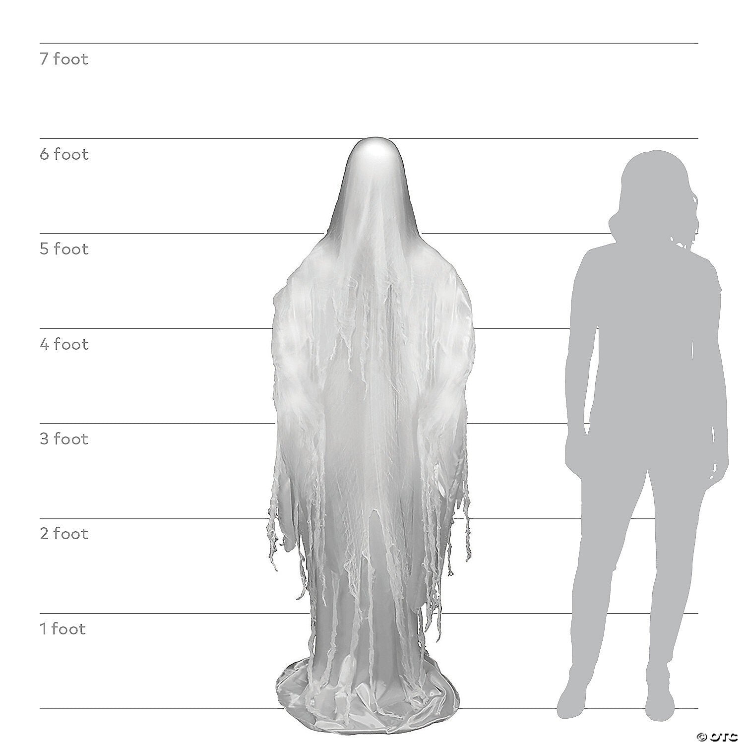 LifeSize 6' Rising Ghost Animated Halloween Haunted Grave Prop Yard Animatronic