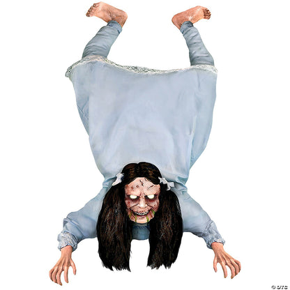 Exorcist Possessed Girl Evil Animatronic Halloween Animated Haunt House Prop