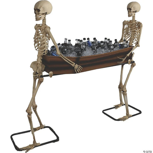 47" Skeletons Carrying Coffin Halloween prop decoration