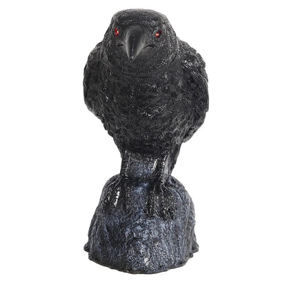 13" Head Turning Raven animated Halloween prop