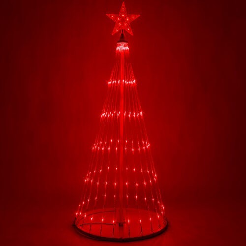 4' 6' 9' 12' Red Animated LightShow Cone Tree Christmas Outdoor Yard LED 14 Mode