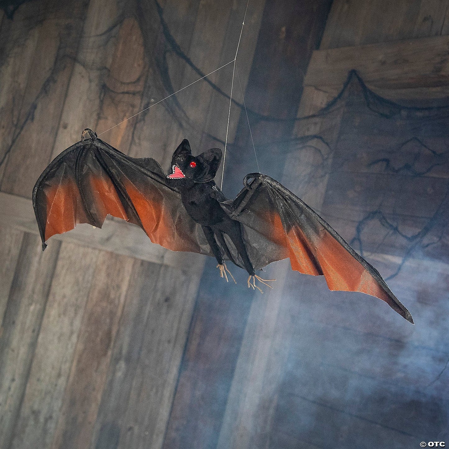 GIANT! 4 Ft Hanging Vampire Bat Halloween Haunted Spirit Decoration Prop Foam