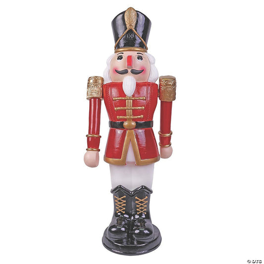 3 Ft Nutcracker Soldier Animated Musical Christmas Prop Outdoor Decoration White
