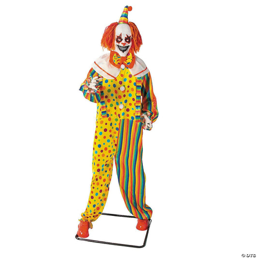 LifeSize 6 Ft  Evil Killer Clown Animated Halloween Haunt 2025 Prop Decor Spirit