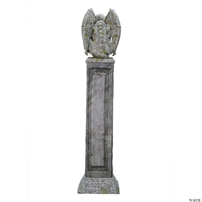 8 Ft Animated Goth Gargoyle Pillar Statue Tombstone Grave Halloween Haunt Prop