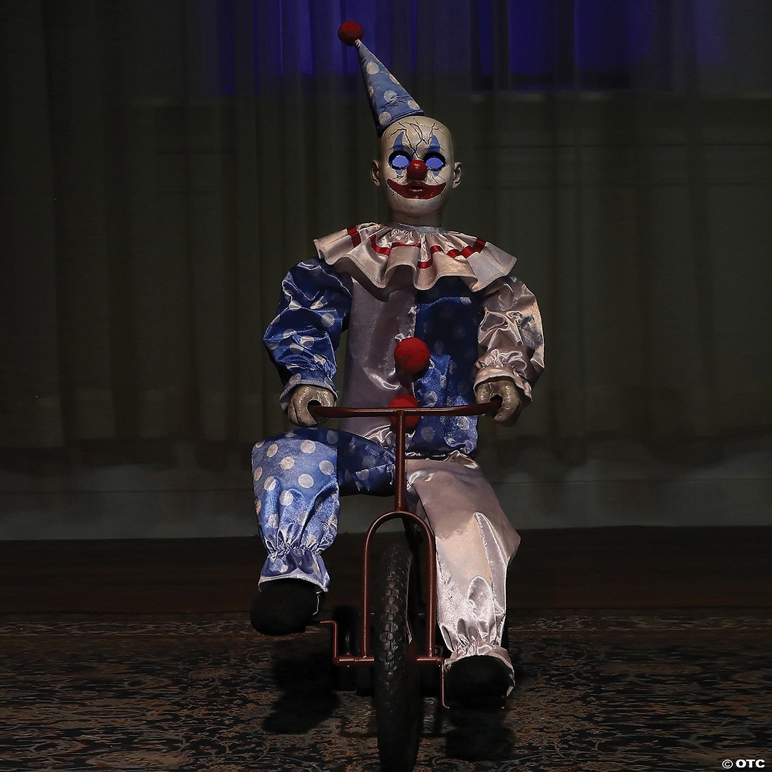 32" Clown Tricycle Animatronic Halloween Haunted Prop Decor Circus Carnival Doll