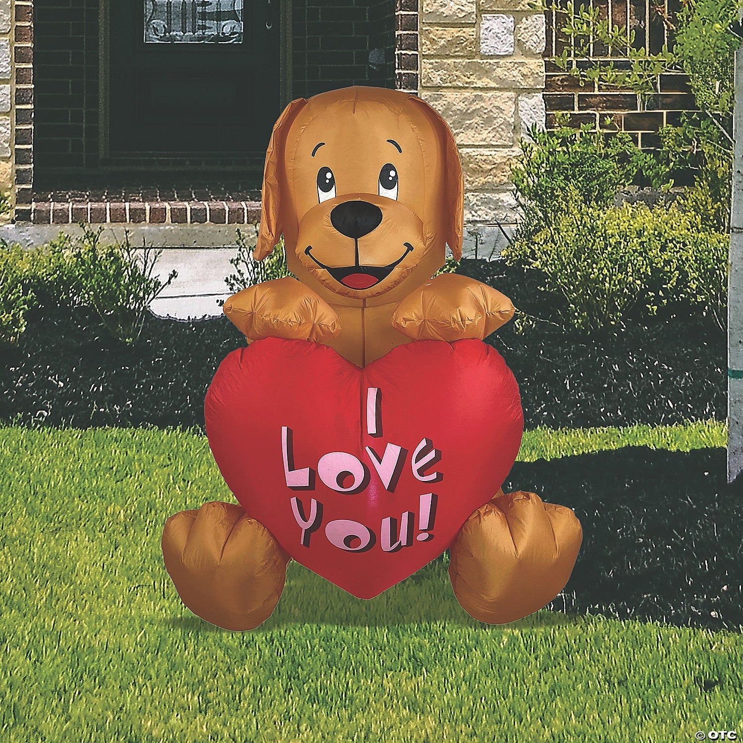 4 FT I LOVE YOU PUPPY DOG Valentines Day Inflatable Outdoor Decorations Blow Up