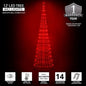 4' 6' 9' 12' Red Animated LightShow Cone Tree Christmas Outdoor Yard LED 14 Mode