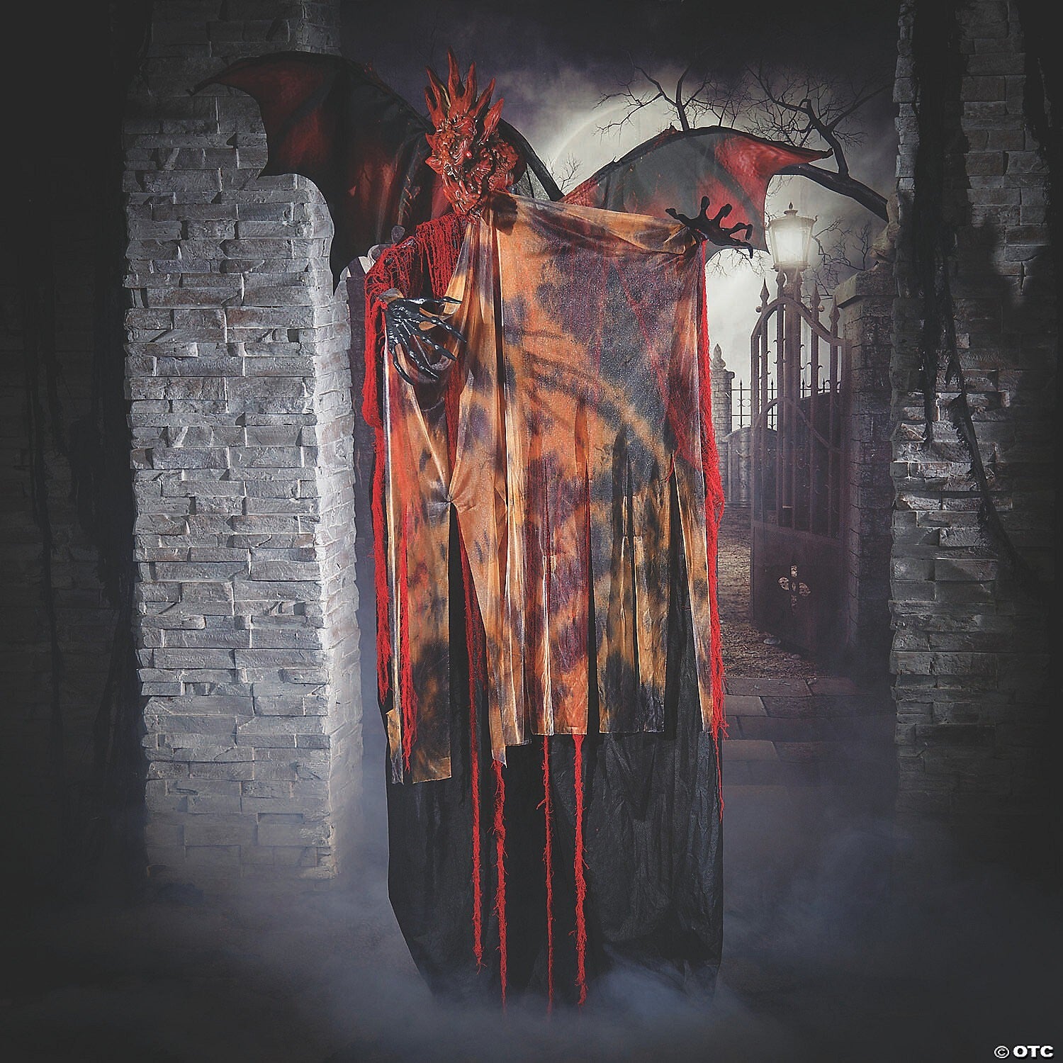 See Video! LifeSize 6' Red Dragon Animated Wings Halloween Haunt Yard Decor Prop