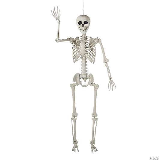 Life Size 5 Ft Posable Skeleton Halloween Outdoor Haunted Decoration Party Prop
