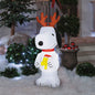 4 Ft Snoopy & Woodstock Peanuts Outdoor Christmas Inflatable Yard Decoration