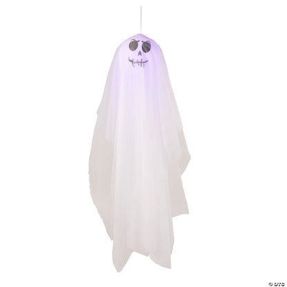 64" Light Up Smiling Ghost Lighted Halloween Outdoor Decoration Haunt Yard Prop