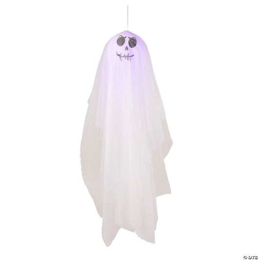 64" Light Up Smiling Ghost Lighted Halloween Outdoor Decoration Haunt Yard Prop