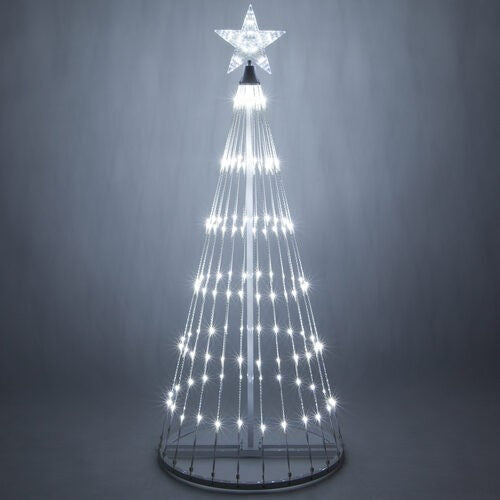 4' 6' 9' 12' Cool White Animated LightShow Cone Tree Christmas Outdoor Yard LED