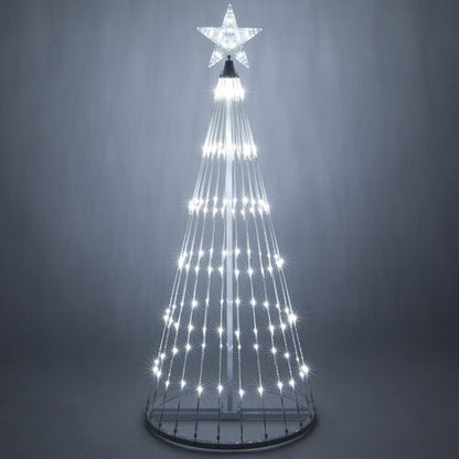 4' 6' 9' 12' Cool White Animated LightShow Cone Tree Christmas Outdoor Yard LED