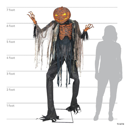 Life Size 7 Ft Scorched Scarecrow Animated Halloween Haunt Animatronic Prop