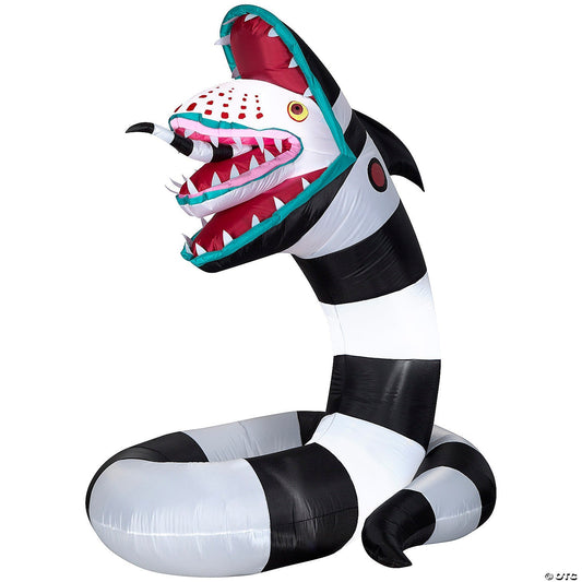 6 Ft Sandworm Beetlejuice Inflatable Outdoor Halloween Yard Decoration Lighted