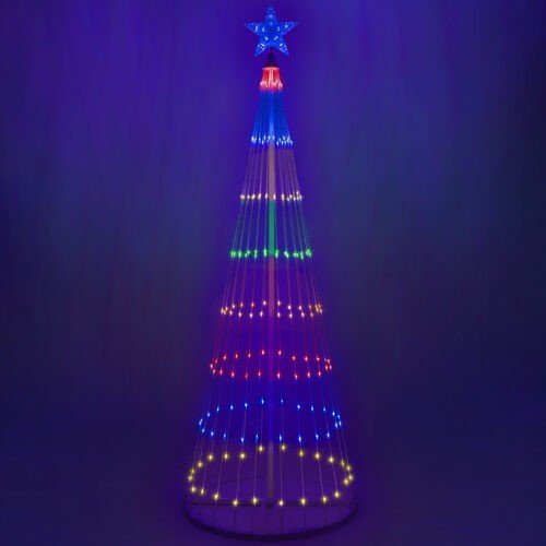 4' 6' 9' 12' Multicolor Animated LightShow Cone Tree Christmas Outdoor Yard LED