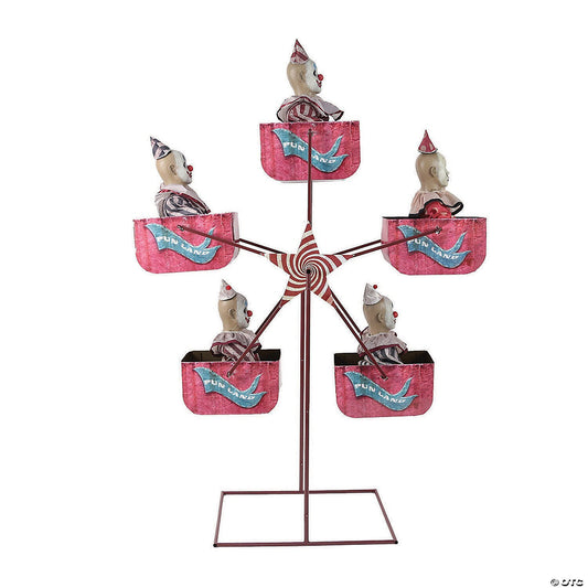 Life Size Evil Creepy Clown Ferris Wheel Animated Halloween Prop Haunted Circus