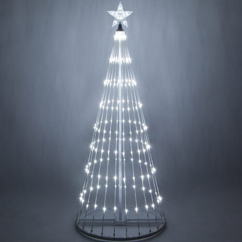 4' 6' 9' 12' Cool White Animated LightShow Cone Tree Christmas Outdoor Yard LED