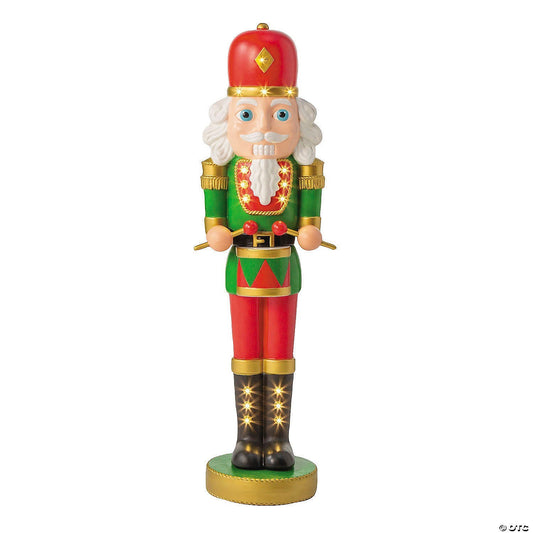 4 Ft Giant Nutcracker Soldier Drum Lighted Christmas Outdoor Decoration Light Up