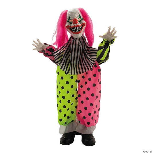 3 Ft  Animatronic Killer Clown Spirit Halloween Circus Haunt Prop Decor 2025