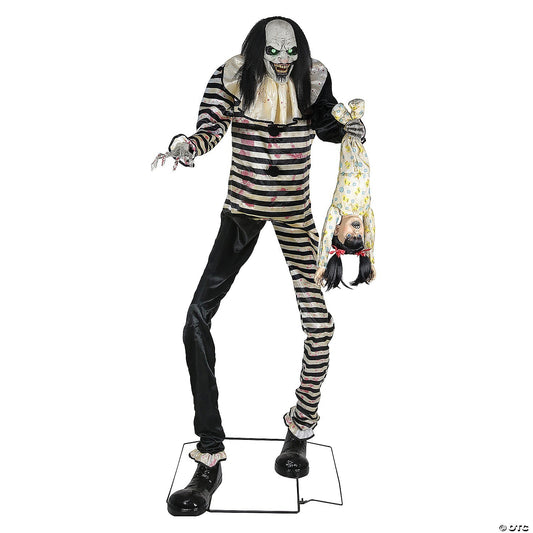 Life Size 7 Ft Sweet Dreams Clown Killer Circus Animatronic Halloween Haunt Prop