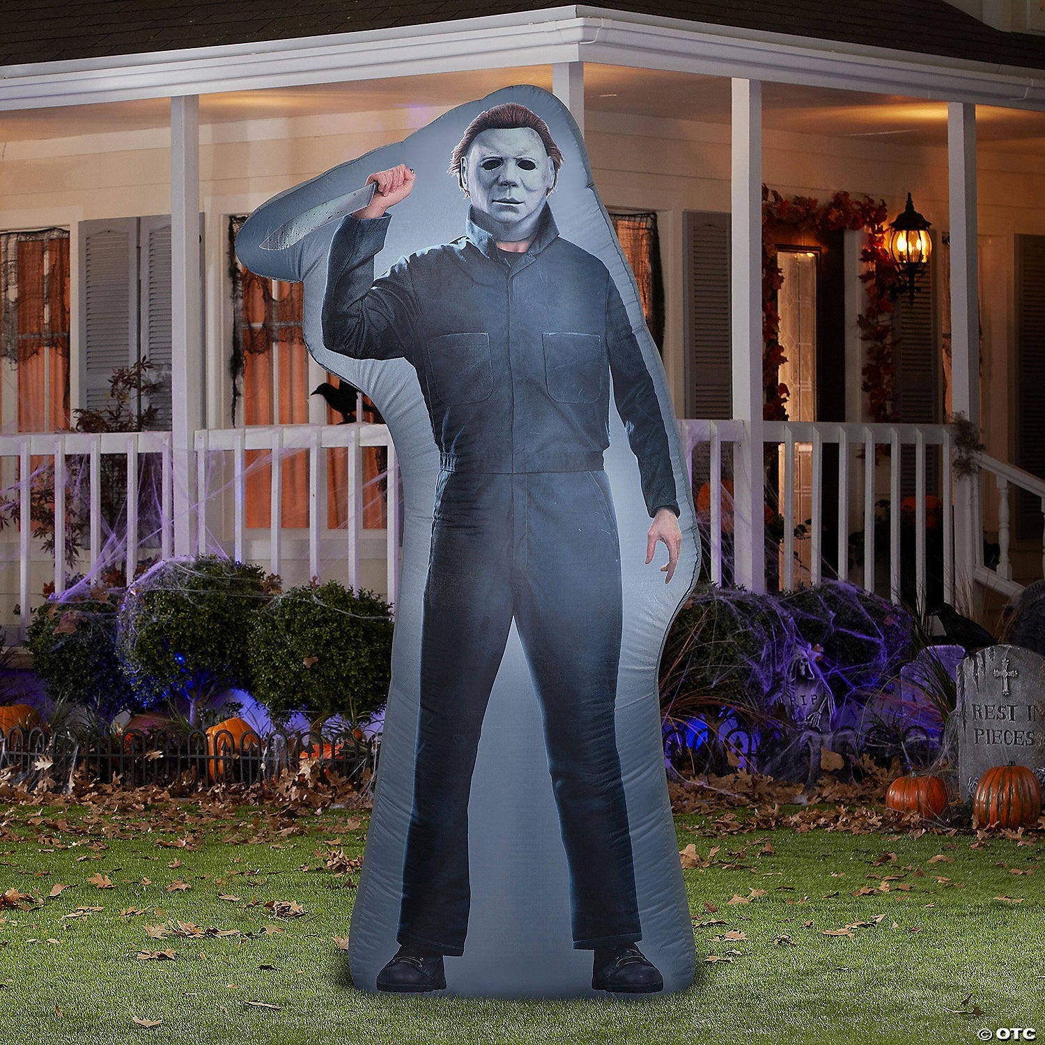 LifeSize Michael Myers with Knife Inflatable Outdoor Halloween Movie Yard Decor