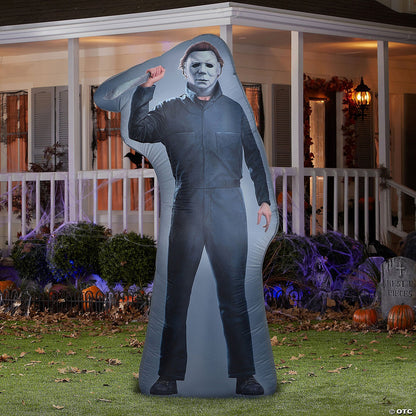 LifeSize Michael Myers with Knife Inflatable Outdoor Halloween Movie Yard Decor
