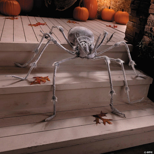 GIANT 4.5 Ft Latex Brown Spider Halloween Decoration Haunted Prop Spirit 2025