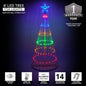 4' 6' 9' 12' Multicolor Animated LightShow Cone Tree Christmas Outdoor Yard LED