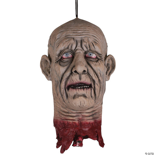 Cut Off Severed Old Man Zombie Head Halloween Outdoor Haunt Decoration Prop